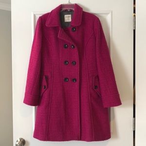 Bright Pink Pea Coat